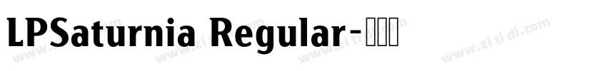 LPSaturnia Regular字体转换
